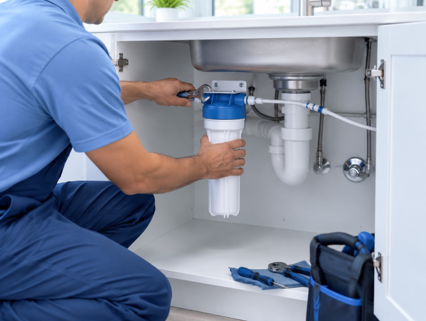 A clean install under the sink